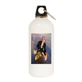 Jacquetta Wheeler White Water Bottle With Carabiner