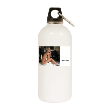 Jakki Degg White Water Bottle With Carabiner