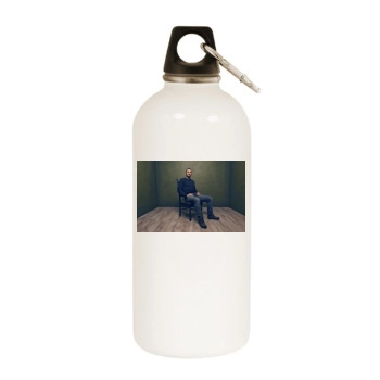 James Franco White Water Bottle With Carabiner