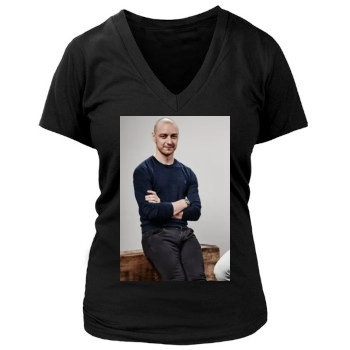 James Mcavoy Women's Deep V-Neck TShirt