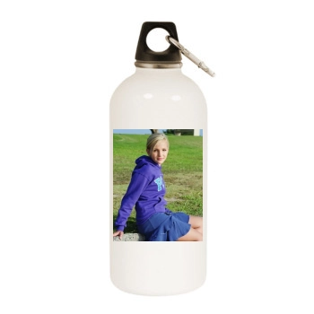 Jamie Lynn Spears White Water Bottle With Carabiner