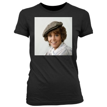 Jane Fonda Women's Junior Cut Crewneck T-Shirt