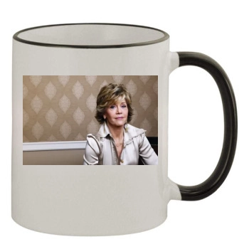 Jane Fonda 11oz Colored Rim & Handle Mug