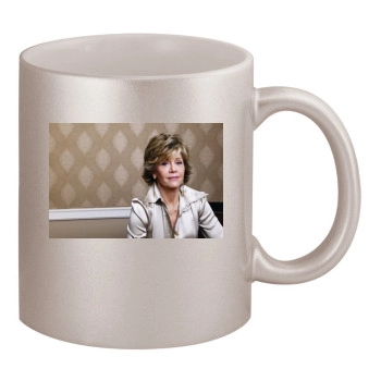 Jane Fonda 11oz Metallic Silver Mug
