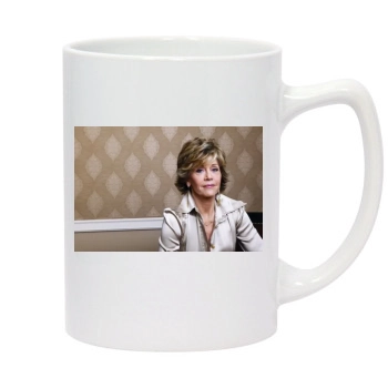 Jane Fonda 14oz White Statesman Mug