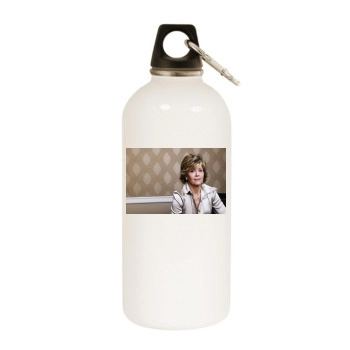 Jane Fonda White Water Bottle With Carabiner