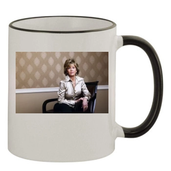 Jane Fonda 11oz Colored Rim & Handle Mug