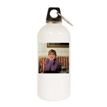 Jane Fonda White Water Bottle With Carabiner