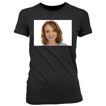 Jayma Mays Women's Junior Cut Crewneck T-Shirt