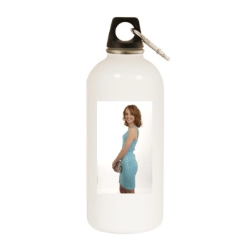 Jayma Mays White Water Bottle With Carabiner