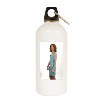 Jayma Mays White Water Bottle With Carabiner