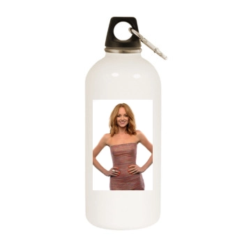 Jayma Mays White Water Bottle With Carabiner