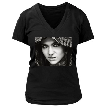 Grimes Women's Deep V-Neck TShirt