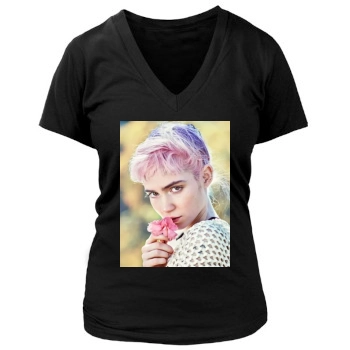 Grimes Women's Deep V-Neck TShirt