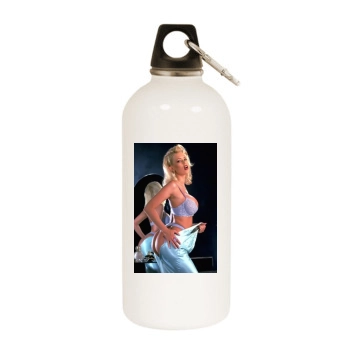 Jenna Jameson White Water Bottle With Carabiner