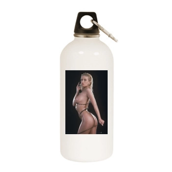 Jenna Jameson White Water Bottle With Carabiner