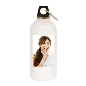 Jenna Ushkowitz White Water Bottle With Carabiner