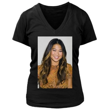 Jenna Ushkowitz Women's Deep V-Neck TShirt