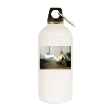 Jenni Falconer White Water Bottle With Carabiner