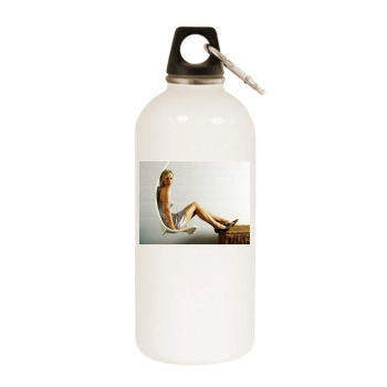 Jenni Falconer White Water Bottle With Carabiner