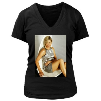 Jenni Falconer Women's Deep V-Neck TShirt