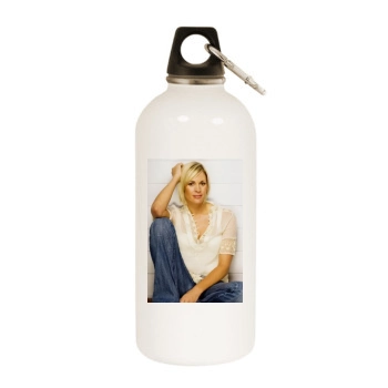 Jenni Falconer White Water Bottle With Carabiner
