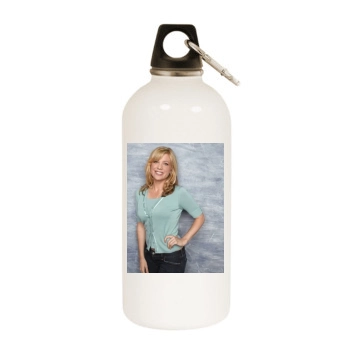 Jennifer Aspen White Water Bottle With Carabiner