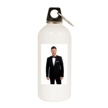 Jensen Ackles White Water Bottle With Carabiner