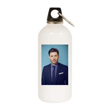 Jensen Ackles White Water Bottle With Carabiner