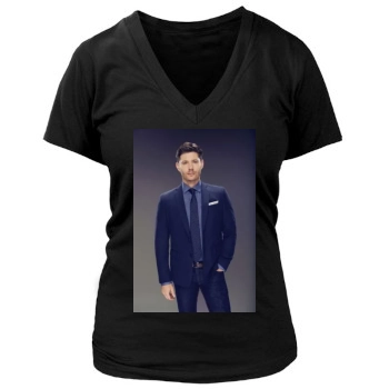 Jensen Ackles Women's Deep V-Neck TShirt