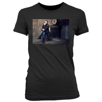 Jeremy Renner Women's Junior Cut Crewneck T-Shirt