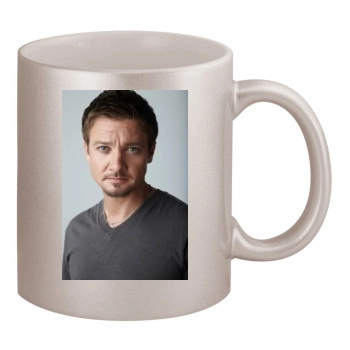 Jeremy Renner 11oz Metallic Silver Mug