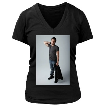 Jeremy Renner Women's Deep V-Neck TShirt