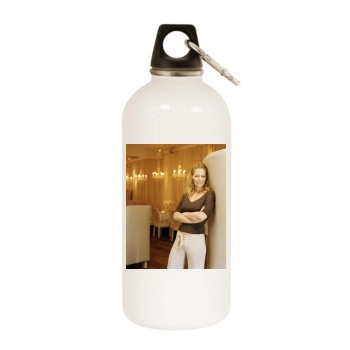 Jeri Ryan White Water Bottle With Carabiner