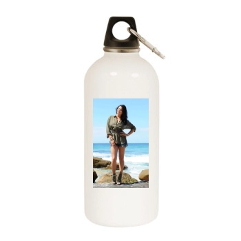 Jessica Gomes White Water Bottle With Carabiner