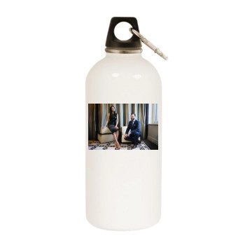 Jessica Gomes White Water Bottle With Carabiner