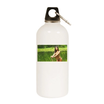 Jessica Gomes White Water Bottle With Carabiner