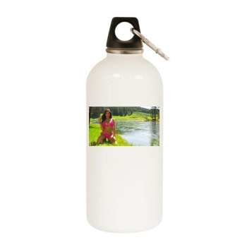 Jessica Gomes White Water Bottle With Carabiner