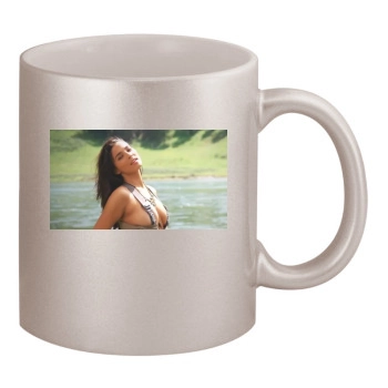 Jessica Gomes 11oz Metallic Silver Mug