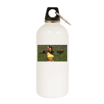Jessica Gomes White Water Bottle With Carabiner