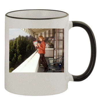 Helen Mirren 11oz Colored Rim & Handle Mug