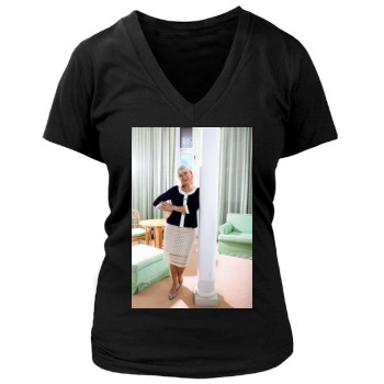 Helen Mirren Women's Deep V-Neck TShirt