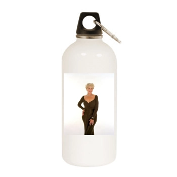 Helen Mirren White Water Bottle With Carabiner