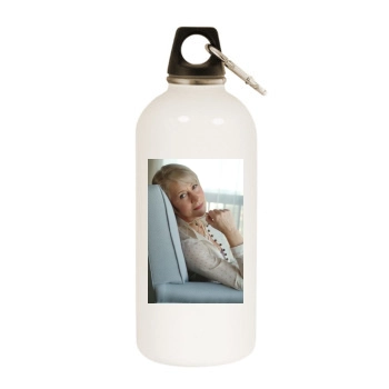 Helen Mirren White Water Bottle With Carabiner