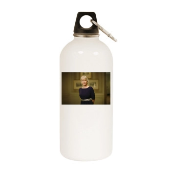 Helen Mirren White Water Bottle With Carabiner