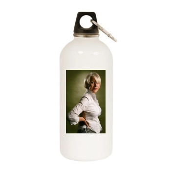 Helen Mirren White Water Bottle With Carabiner