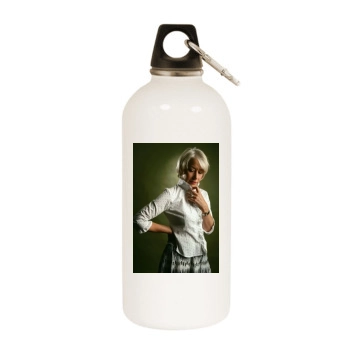 Helen Mirren White Water Bottle With Carabiner