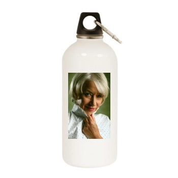 Helen Mirren White Water Bottle With Carabiner