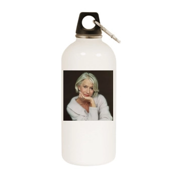 Helen Mirren White Water Bottle With Carabiner