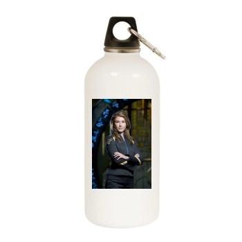 Jewel Staite White Water Bottle With Carabiner